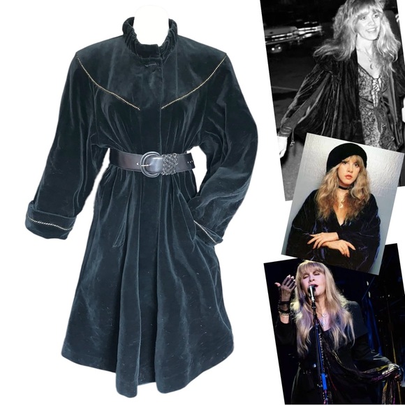 Vintage Jackets & Blazers - v i n t a g e :: Romantic Soft Velvet Longline Buttoned Coat